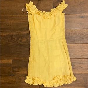 Yellow Reformation Mini Dress